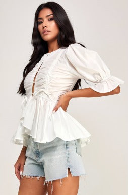 Vanilla Sumpreme Peplum Top