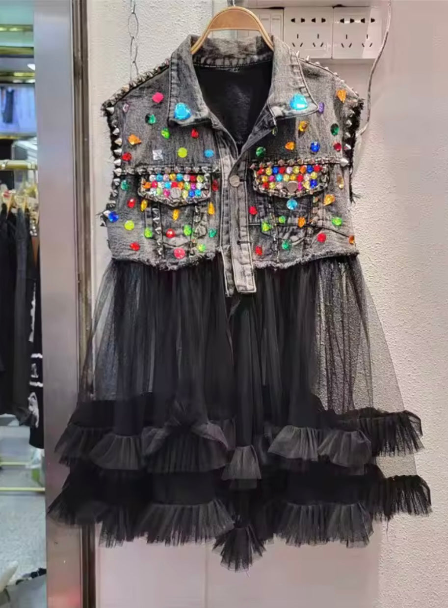 Grit & Glam | Tulle Jewel Vest